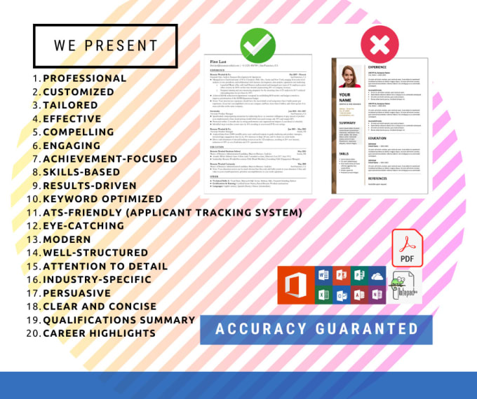 Gig Preview - An expert resume writer crafted for success stand out with a professional CV