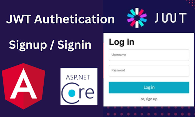 Gig Preview - Do jwt authentication signup signin in asp dot net core web application