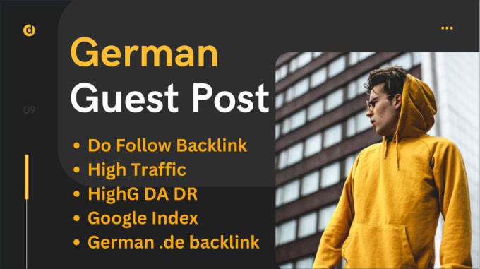 Gig Preview - Provide high da 50 guest posts on german france canadian australia other country