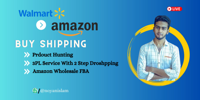 Gig Preview - Walmart to amazon dropshipping with fba model