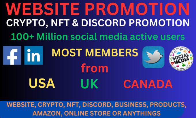 Bestseller - promote and advertise website, discord, business, nft, crypto, product, any link