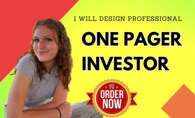 Gig Preview - Design professional investor one pager executive summary