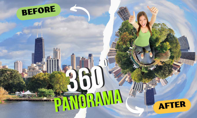 Gig Preview - Create awesome 360 panoramic tiny planet image