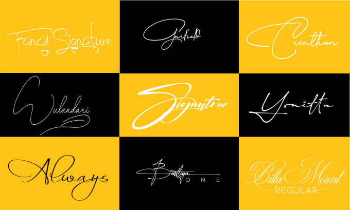 Gig Preview - Create an luxury signature handwritten scripted logo design