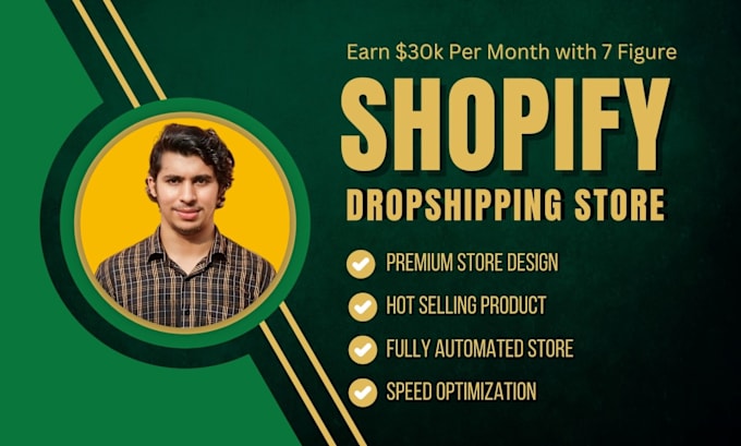 Gig Preview - Build shopify website shopify store design shopify dropshipping shopify store