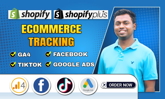 Gig Preview - Ga4, fb capi, tiktok ecommerce tracking for shopify plus