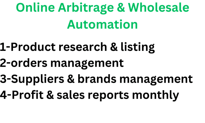 Gig Preview - Do amazon online arbitrage and wholesale automation