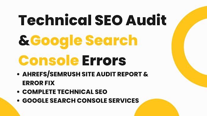 Gig Preview - Fix ahrefs website audit report and do technical SEO