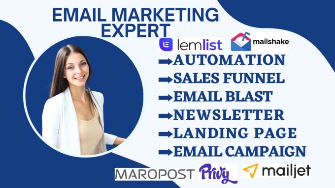 Gig Preview - Be your maropost mailwizz flodesk privy email campaign expert virtual assistant