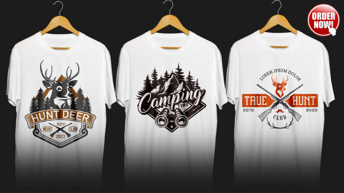 Gig Preview - Do vintage, outdoor, camping, hunting, adventure, custom graphic t shirt design