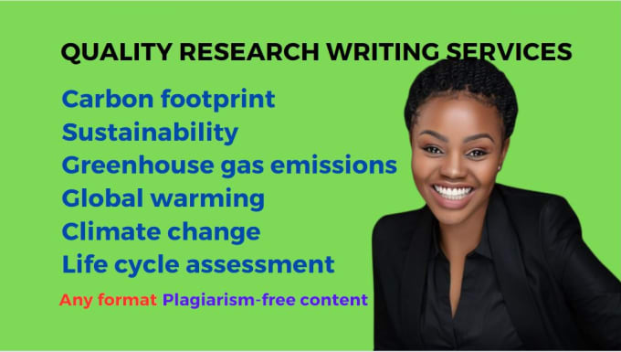 Gig Preview - Do carbon footprint research, sustainability writing, global warming essay