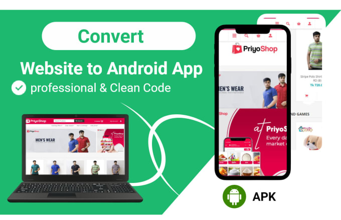 Gig Preview - Convert website to android app professionally