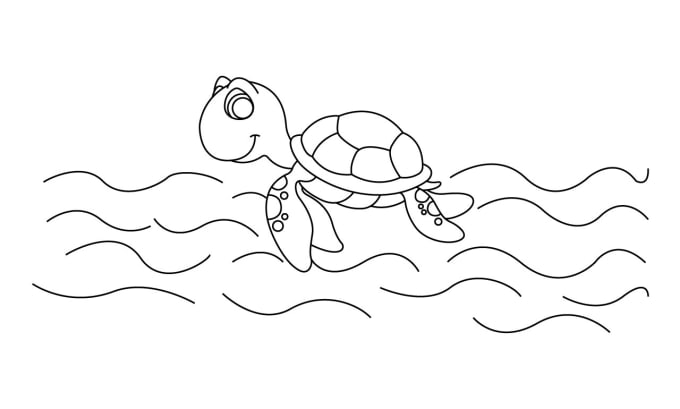 Gig Preview - Draw animal coloring page for kids