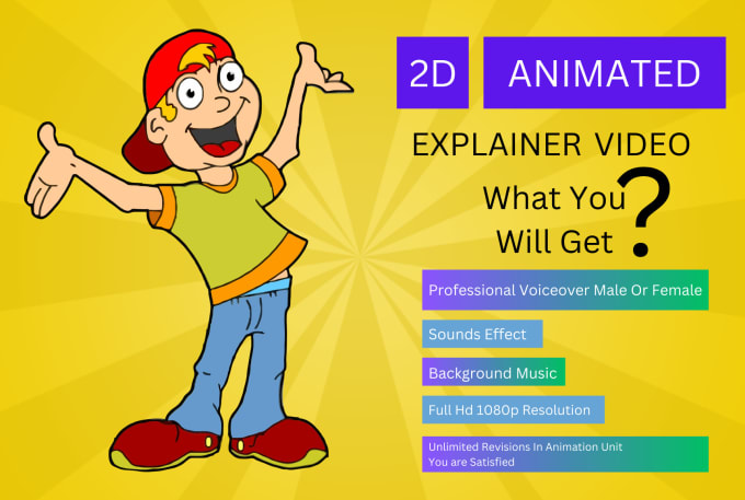 Gig Preview - Create 2d animated explainer video for your business