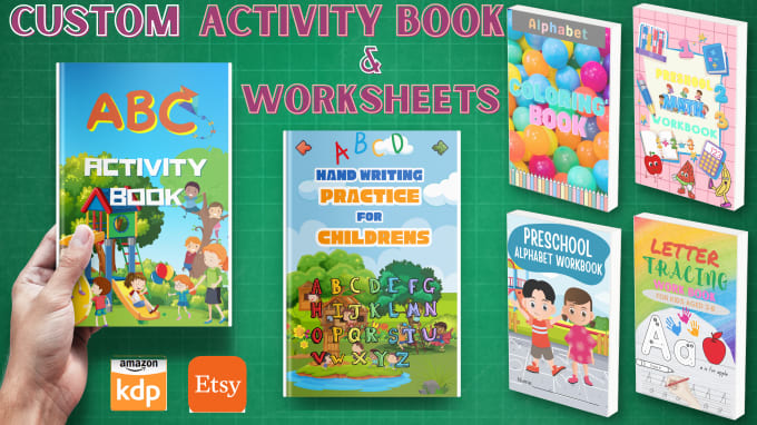 Gig Preview - Design custom children worksheets, activity book for amazon kdp, etsy