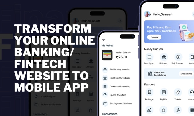 Gig Preview - Build banking website, transform banking website to mobile app