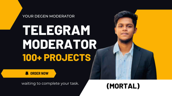 Gig Preview - Be your telegram moderator or telegram community manager