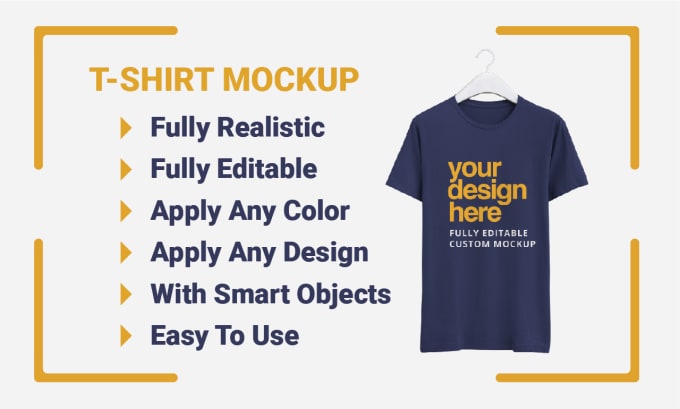 Gig Preview - Design realistic tshirt mockup service, custom designs