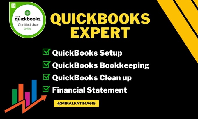 Gig Preview - Do setup, catch up, clean up, reconciliation and  bookkeeping in quickbooks