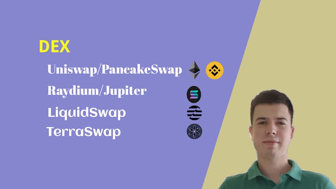 Gig Preview - Fork uniswap, pancake swap, camelot dex, raydium, jupiter ag dapp on evm solana