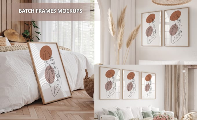 Bestseller - place your product photo, image or wall art design into realistic frame mockups