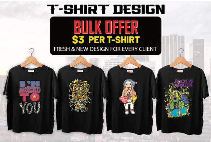 Bestseller - do unique costume t shirt design in bulk