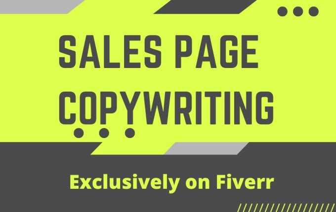 Gig Preview - Write sales copy for a sales page, sales funnel, landing page, sales copy