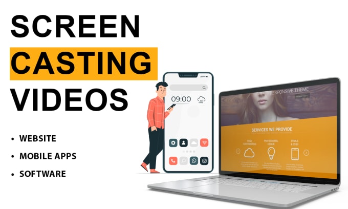 Gig Preview - Create screen casting videos website app or software