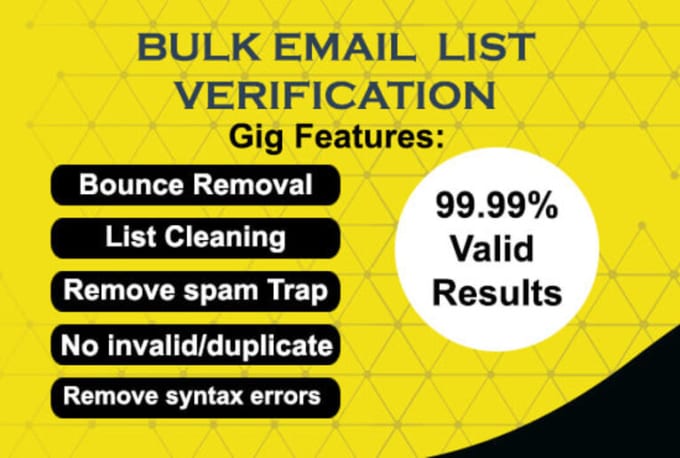 Gig Preview - Do bulk email validation with accuracy