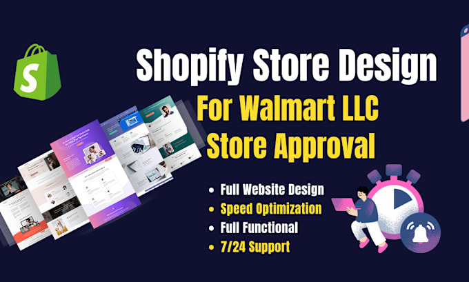 Gig Preview - Do shopify theme customization for walmart llc store approval