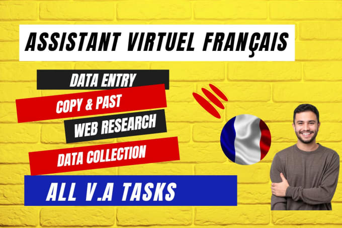 Gig Preview - Be your professional virtual assistant in french and english