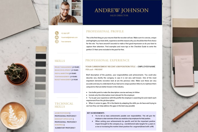 Gig Preview - Provide you a stunning resume template in ms word and google docs format