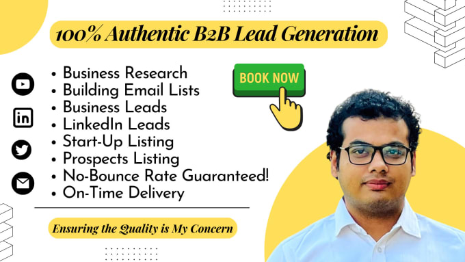 Gig Preview - Provide you the best authentic lead and data entry work