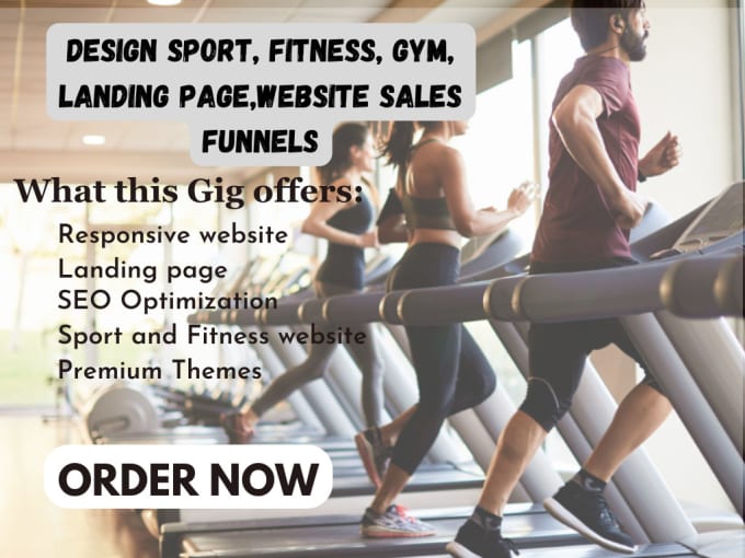 Gig Preview - Design sport, fitness, gym workout landing page and website