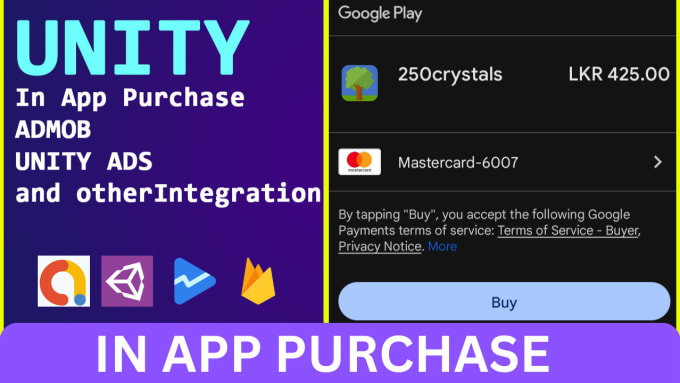 Gig Preview - Integrate in app purchases in unity games iap