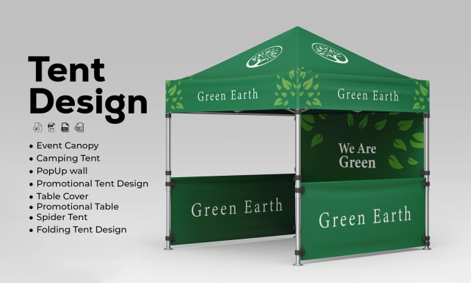 Gig Preview - Design tent, table cover, flag, and canopy tent exhibition