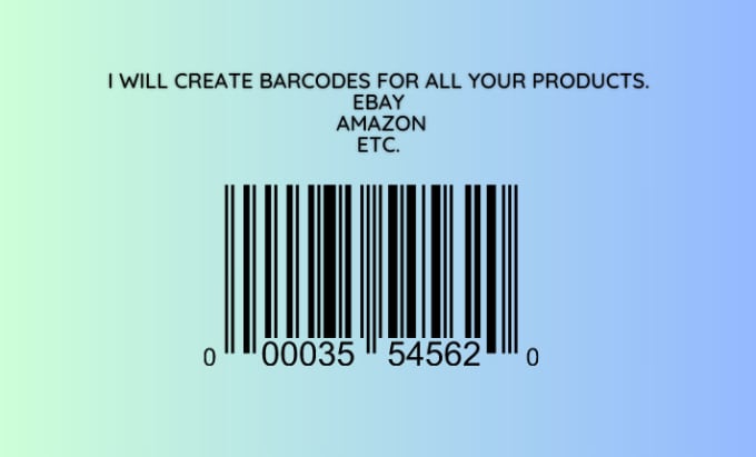 Gig Preview - Create barcodes for all your products ebay amazon etc