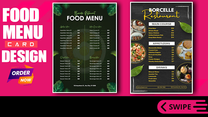 Gig Preview - Do restaurant menu design, food menu design