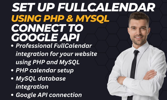 Gig Preview - Setup fullcalendar for website using PHP, mysql, google API