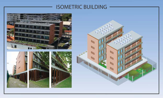 Gig Preview - Draw unique vector and isometric building illustrations