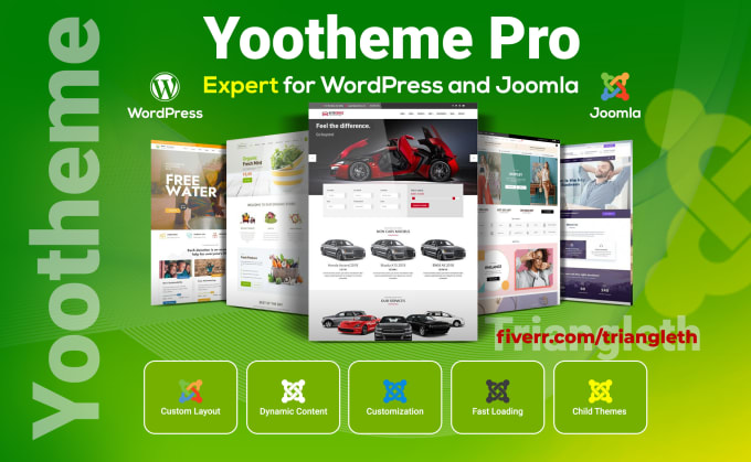 Gig Preview - Design responsive website with yootheme pro for wordpress or joomla