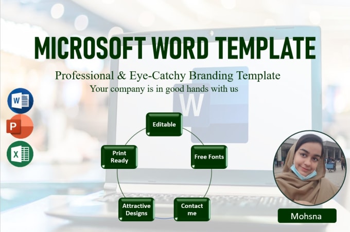 Gig Preview - Design  editable microsoft word template for your business