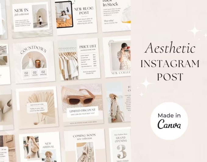 Gig Preview - Create editable social media canva templates for an attractive feed