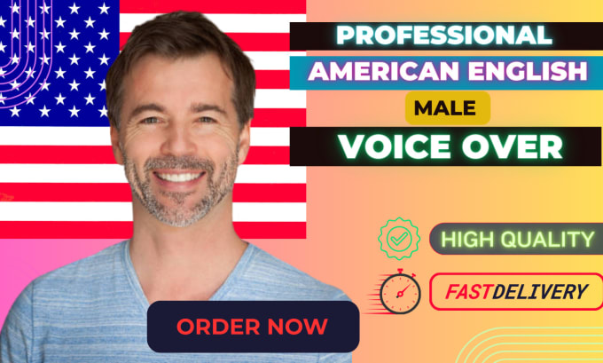 Gig Preview - Record a pro quality american english voice over in 24hours