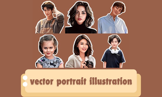 Gig Preview - Turn your image into vector portrait illustration