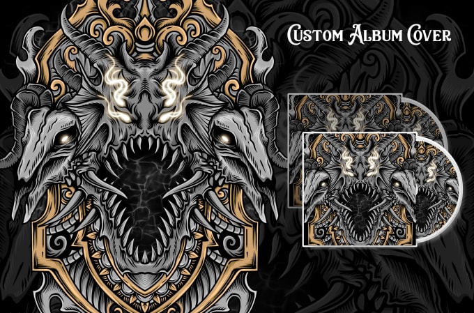 Gig Preview - Create dark, horror, metal art, skull illustration for band or brand