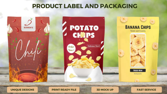 Gig Preview - Design attractive product label and product packaging for you