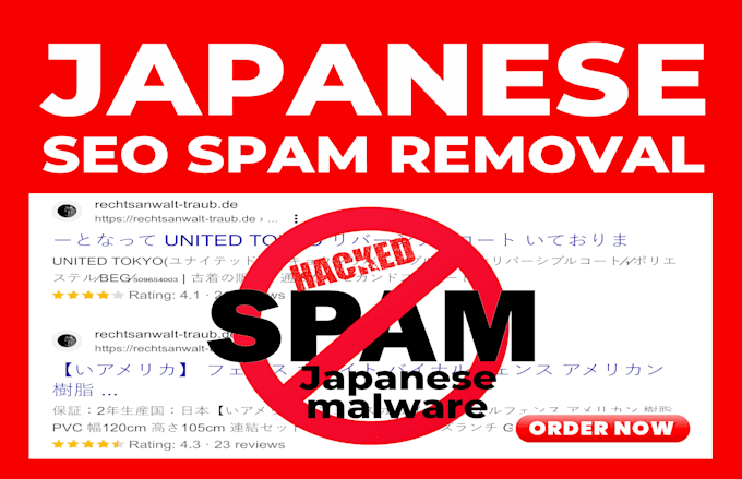 Gig Preview - Do japanese SEO spam removal, malware or virus remove, fix hacked wordpress