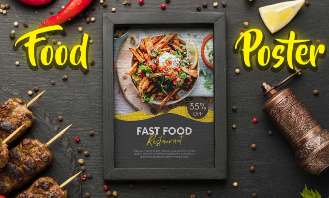 Gig Preview - Design food poster or menu for your restaurant