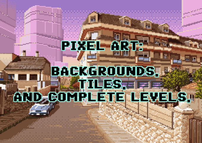 Gig Preview - Do the pixel art scenery you need for your video game